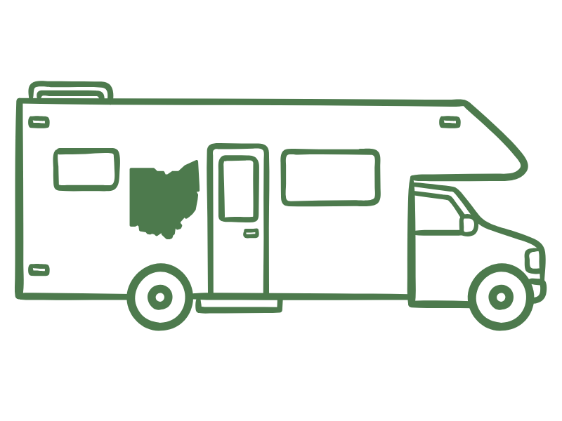 an illustration of an RV in Ohio that has insurance