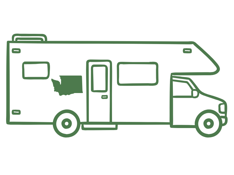 an illustration of an RV in Washington that has insurance