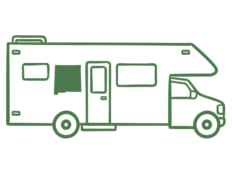an illustration of an insured RV with a New Mexico decal on it.