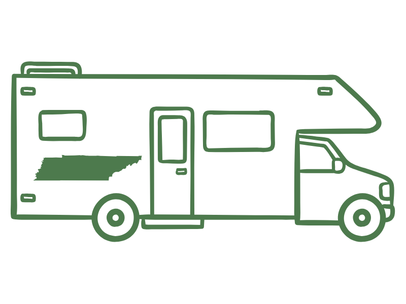 an illustration of an insured RV with a Tennessee decal on it.